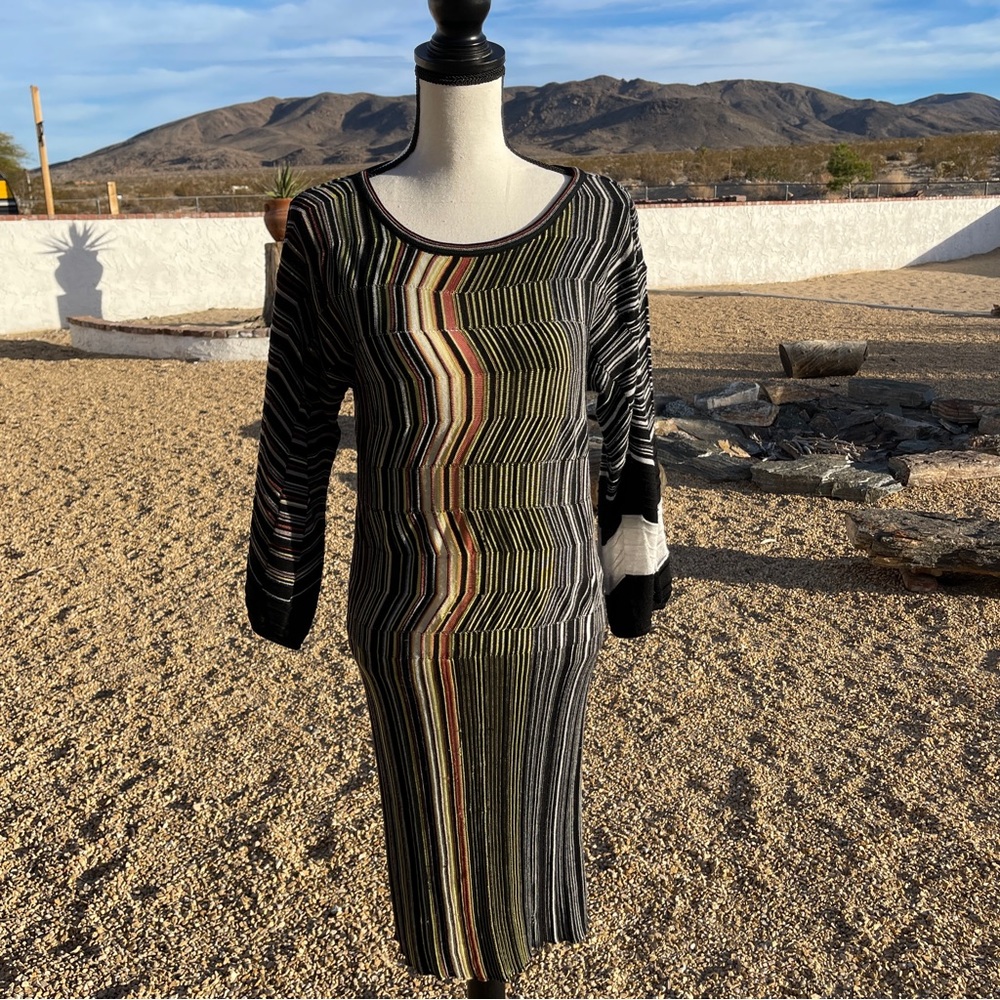 Missoni Multi Stripe Knit Dress Made in Italy